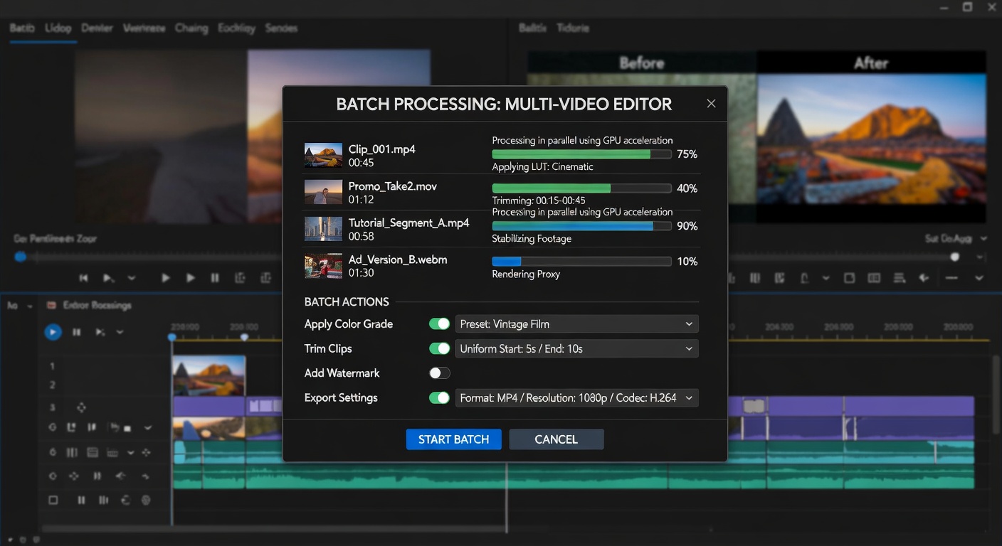 Batch video processing