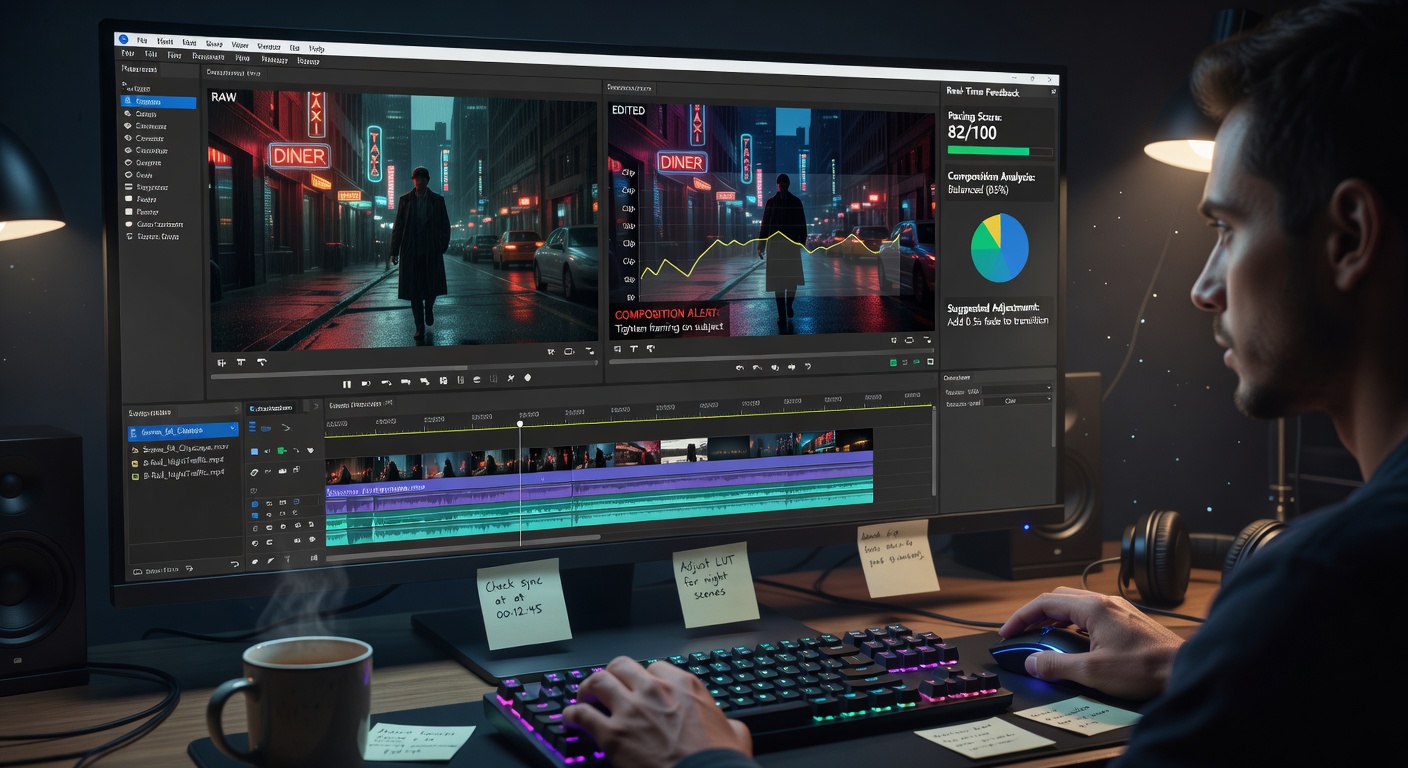Real-time video structure preview tool interface showing phase breakdown and timing